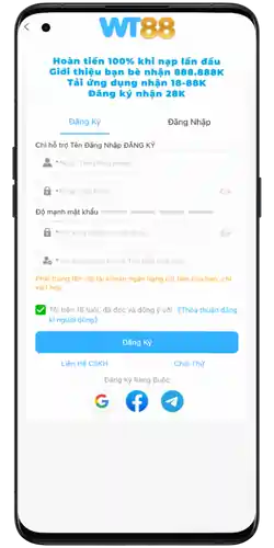 Đăng Ký Tài Khoản WT88